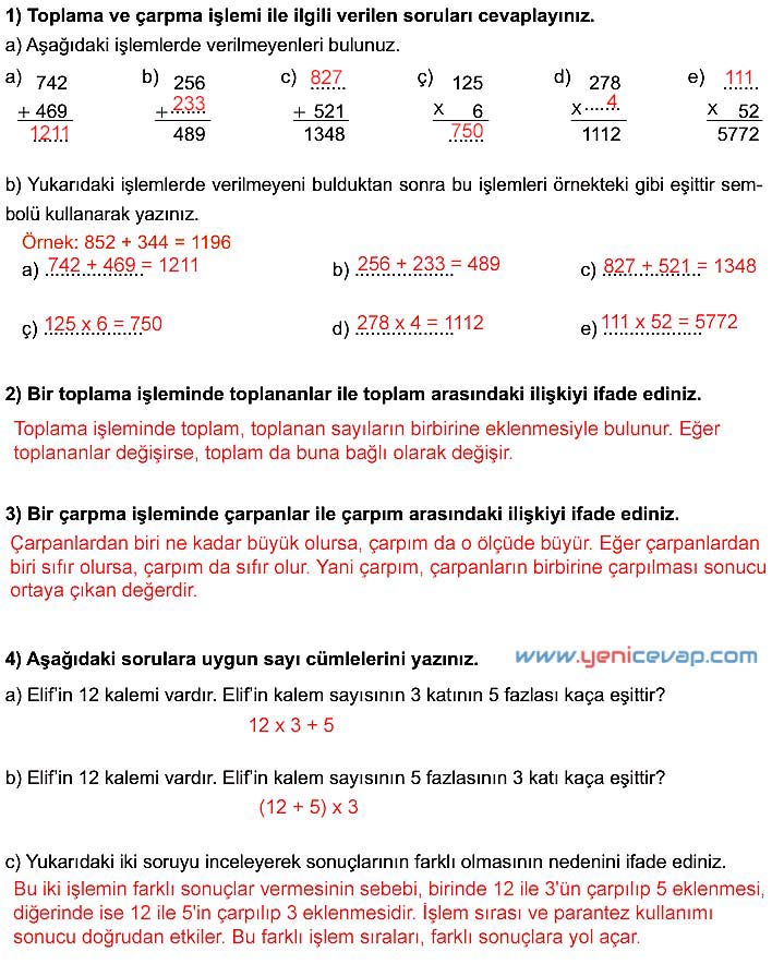 5. Sınıf Matematik 2. Kitap Sayfa 112 113 116 117 Cevapları Meb