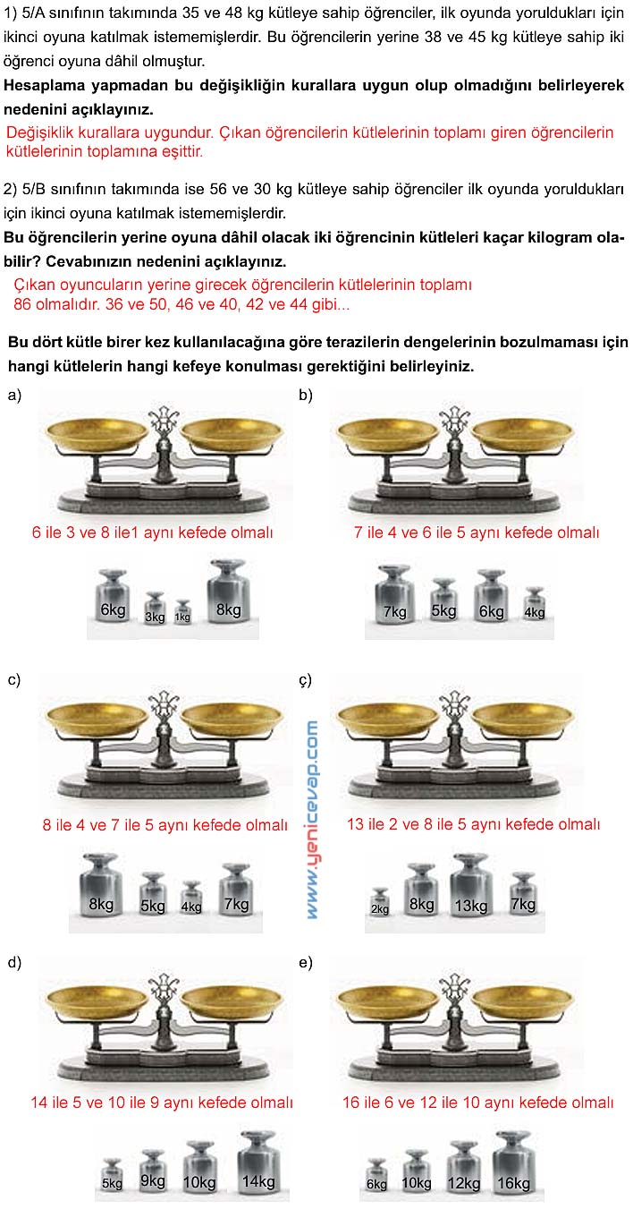 5. Sınıf Matematik 2. Kitap Sayfa 118 119 120 121 Cevapları Meb