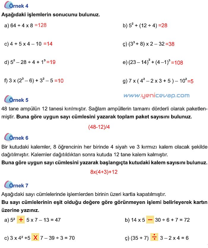 5. Sınıf Matematik 2. Kitap Sayfa 135 136 137 138 Cevapları Meb