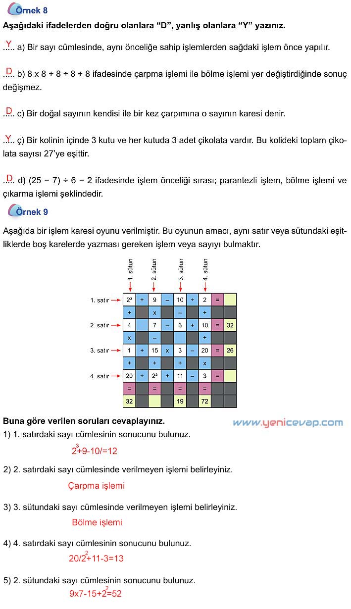 5. Sınıf Matematik 2. Kitap Sayfa 135 136 137 138 Cevapları Meb