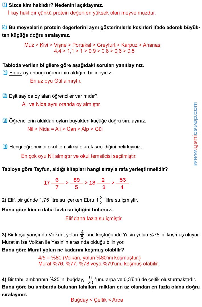 5. Sınıf Matematik 2. Kitap Sayfa 47 48 49 50 52 53 Cevapları Meb
