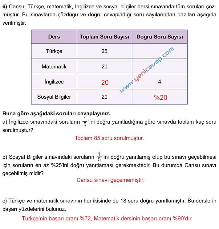 5. Sınıf Matematik 2. Kitap Sayfa 54 55 58 59 Cevapları Meb