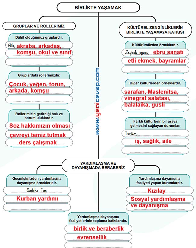 5. Sınıf Sosyal Bilgiler 1. Kitap Sayfa 45 46 47 50 51 Cevapları Meb