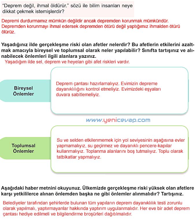 5. Sınıf Sosyal Bilgiler 1. Kitap Sayfa 62 63 64 65 66 68 69 70 71 Cevapları Meb