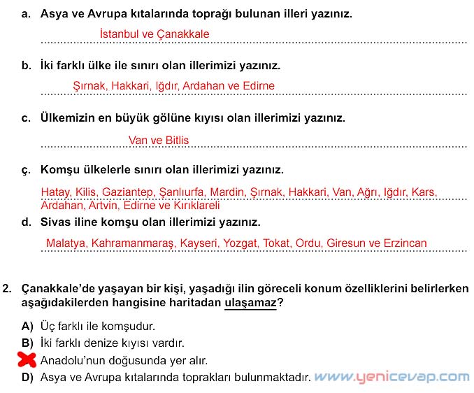 5. Sınıf Sosyal Bilgiler 1. Kitap Sayfa 90 91 92 93 94 Cevapları Meb