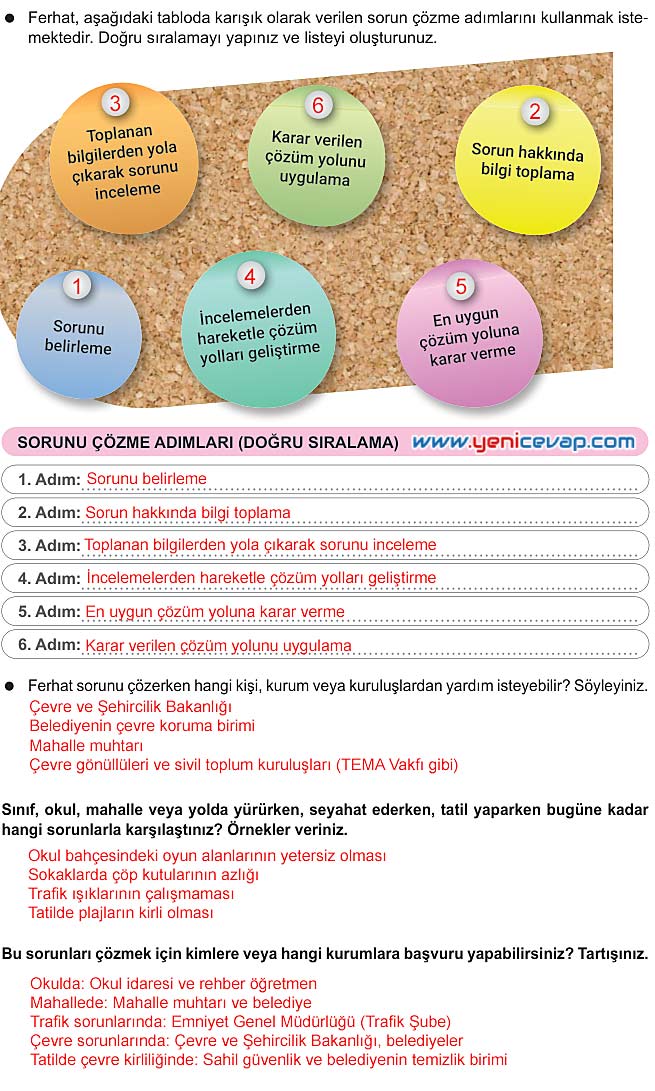5. Sınıf Sosyal Bilgiler 2. Kitap Sayfa 49 50 51 52 56 Cevapları Meb