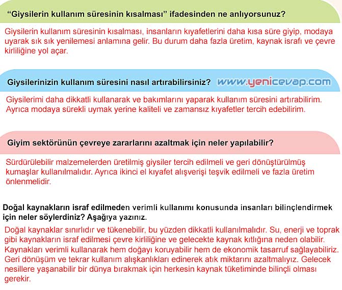 5. Sınıf Sosyal Bilgiler 2. Kitap Sayfa 81 84 85 86 87 88 89 91 92 Cevapları Meb