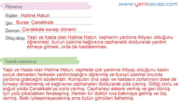 5. Sınıf Türkçe 1. Kitap Sayfa 109 110 111 112 113 Cevapları Meb