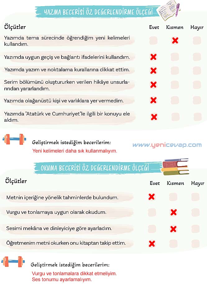 5. Sınıf Türkçe 1. Kitap Sayfa 132 133 134 135 Cevapları Meb