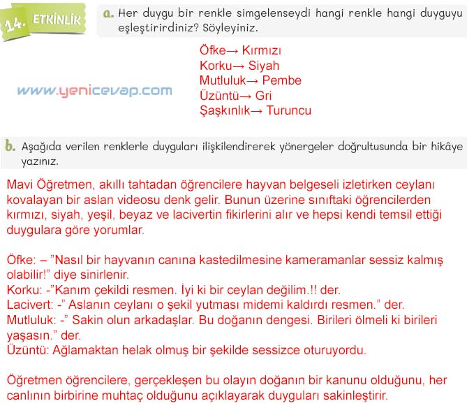 5. Sınıf Türkçe 1. Kitap Sayfa 148 150 153 154 Cevapları Meb