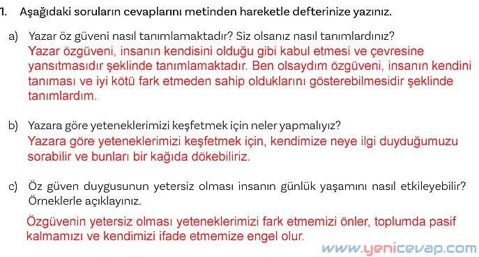 5. Sınıf Türkçe 1. Kitap Sayfa 179 180 183 184 185 Cevapları Meb