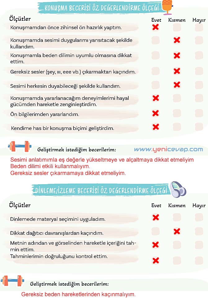 5. Sınıf Türkçe 1. Kitap Sayfa 186 187 188 189 Cevapları Meb