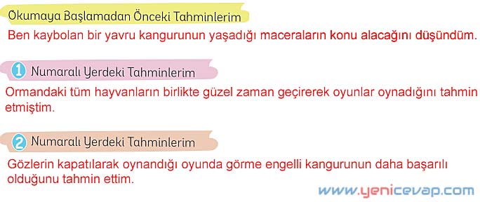5. Sınıf Türkçe 1. Kitap Sayfa 22 23 24 25 26 30 Cevapları Meb