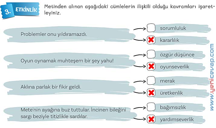 5. Sınıf Türkçe 1. Kitap Sayfa 22 23 24 25 26 30 Cevapları Meb