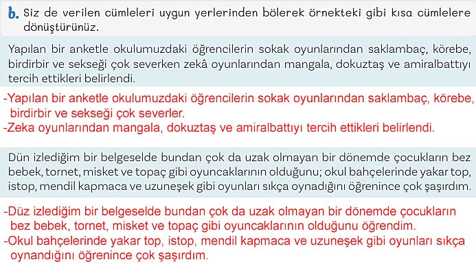 5. Sınıf Türkçe 1. Kitap Sayfa 35 36 37 38 41 Cevapları Meb