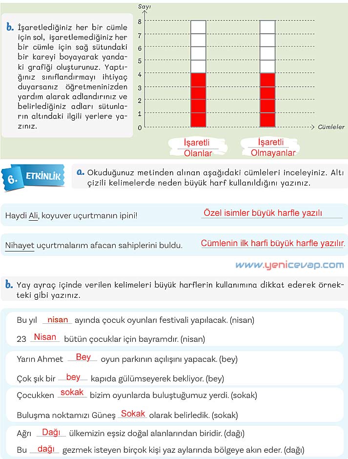 5. Sınıf Türkçe 1. Kitap Sayfa 59 60 61 64 Cevapları Meb