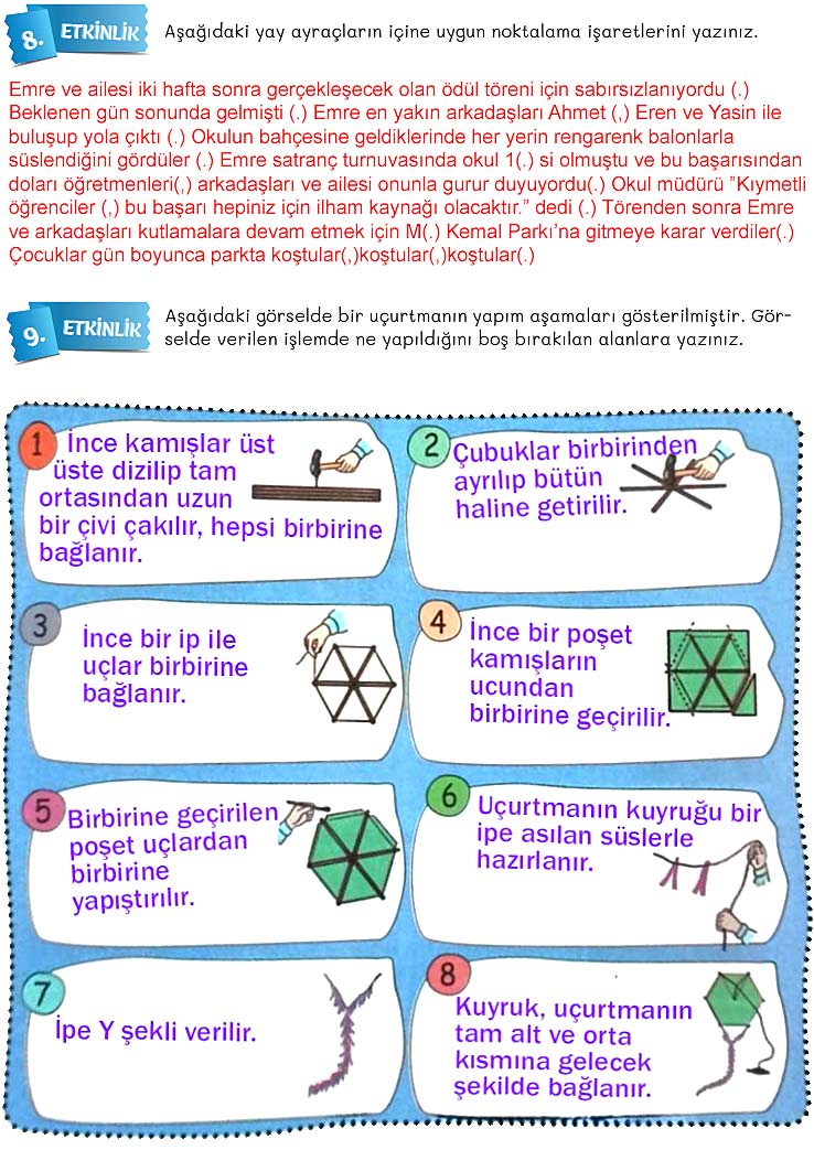 5. Sınıf Türkçe 1. Kitap Sayfa 59 60 61 64 Cevapları Meb