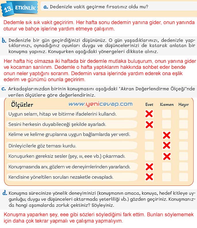 5. Sınıf Türkçe 1. Kitap Sayfa 71 73 74 75 76 Cevapları Meb