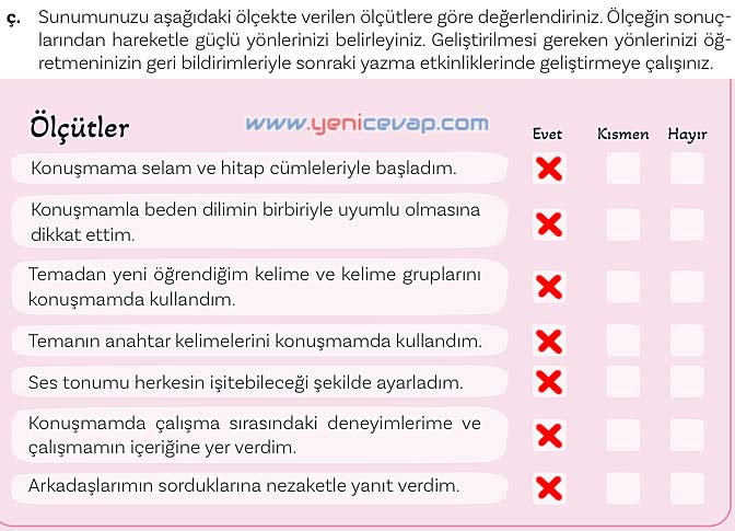 5. Sınıf Türkçe 1. Kitap Sayfa 71 73 74 75 76 Cevapları Meb