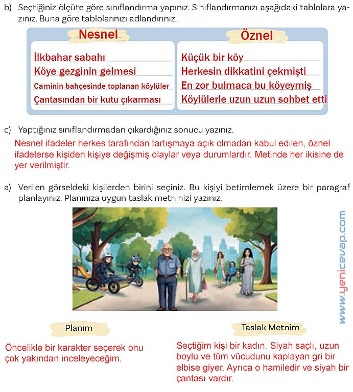 5. Sınıf Türkçe 1. Kitap Sayfa 77 78 79 82 Cevapları Meb