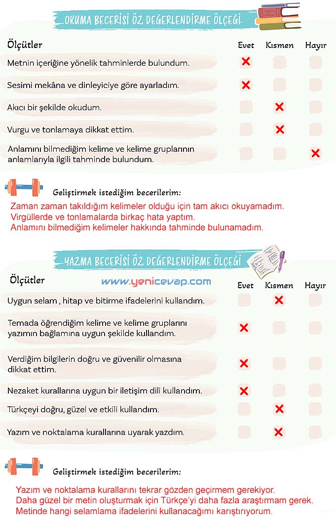5. Sınıf Türkçe 1. Kitap Sayfa 77 78 79 82 Cevapları Meb