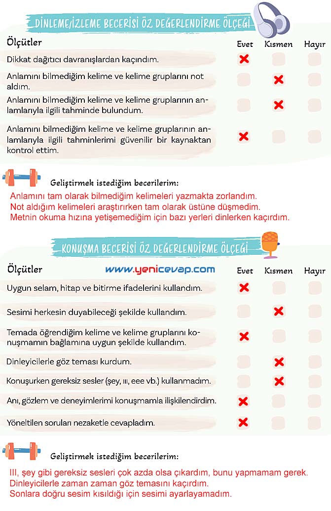 5. Sınıf Türkçe 1. Kitap Sayfa 77 78 79 82 Cevapları Meb