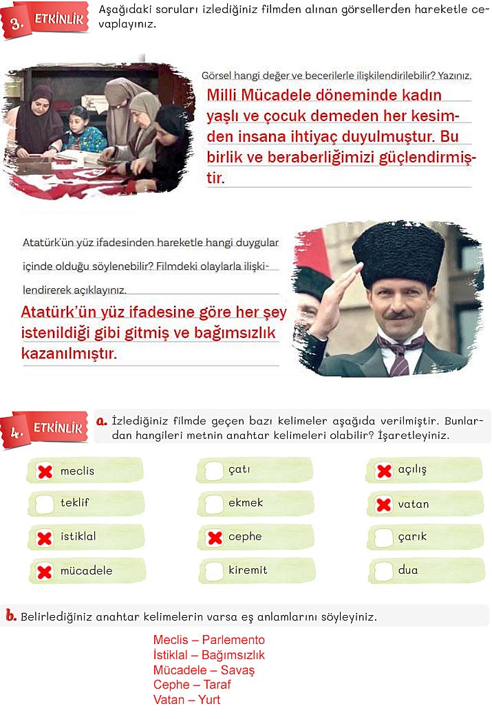 5. Sınıf Türkçe 1. Kitap Sayfa 83 84 85 86 Cevapları Meb