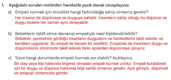5. Sınıf Türkçe 2. Kitap Sayfa 104 105 106 107 108 Cevapları Meb