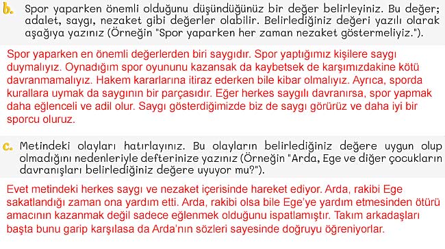 5. Sınıf Türkçe 2. Kitap Sayfa 120 121 122 123 124 Cevapları Meb