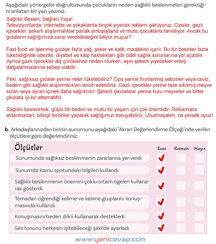 5. Sınıf Türkçe 2. Kitap Sayfa 152 153 154 155 Cevapları Meb