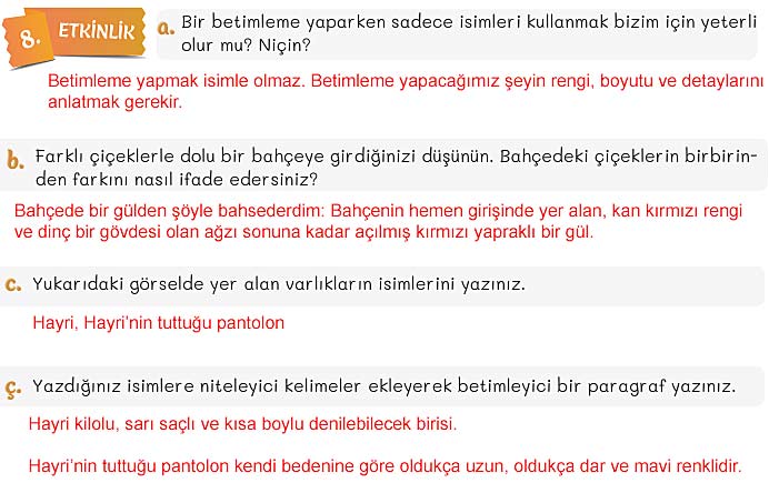 5. Sınıf Türkçe 2. Kitap Sayfa 25 26 27 28 Cevapları Meb