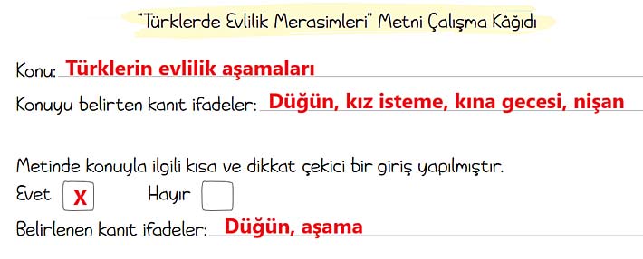 5. Sınıf Türkçe 2. Kitap Sayfa 37 38 39 40 41 42 Cevapları Meb