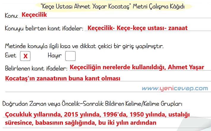 5. Sınıf Türkçe 2. Kitap Sayfa 37 38 39 40 41 42 Cevapları Meb