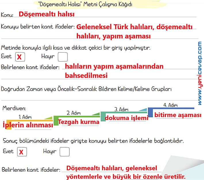 5. Sınıf Türkçe 2. Kitap Sayfa 43 44 47 48 Cevapları Meb