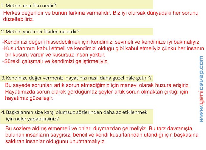 5. Sınıf Türkçe 2. Kitap Sayfa 77 78 79 80 82 Cevapları Meb