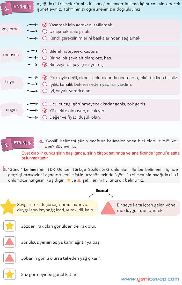 5. Sınıf Türkçe 2. Kitap Sayfa 87 88 89 90 Cevapları Meb
