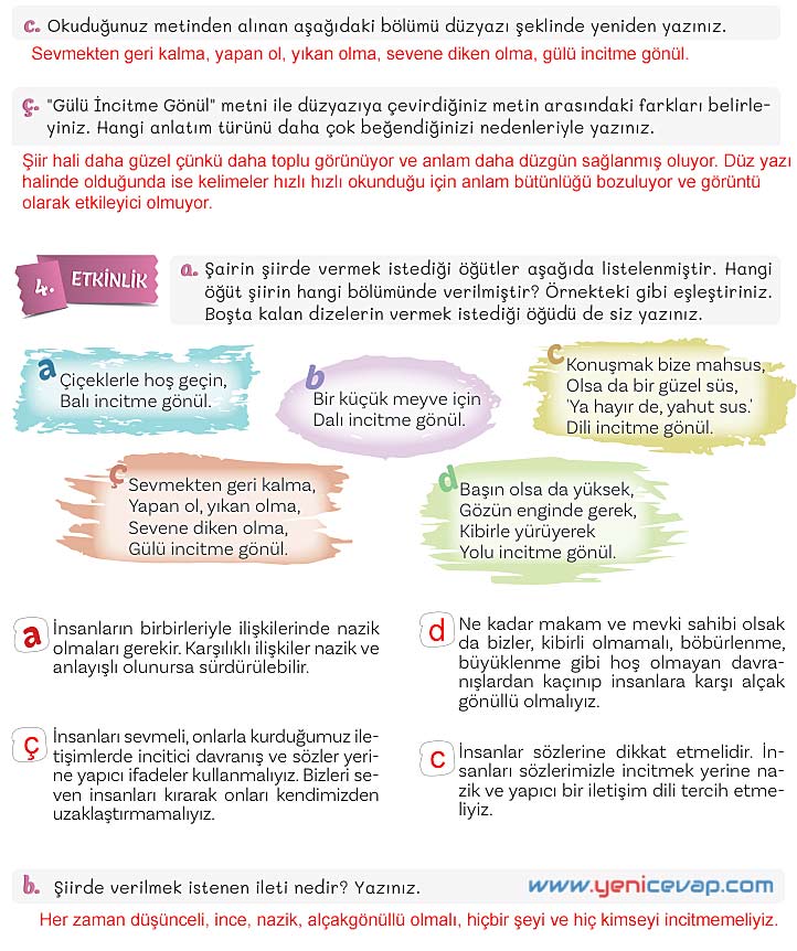 5. Sınıf Türkçe 2. Kitap Sayfa 87 88 89 90 Cevapları Meb