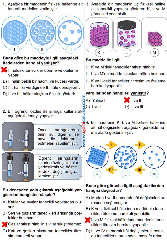 6. Sınıf Fen Bilimleri Kitabı Sayfa 97 98 99 100 101 102 Cevapları Meb