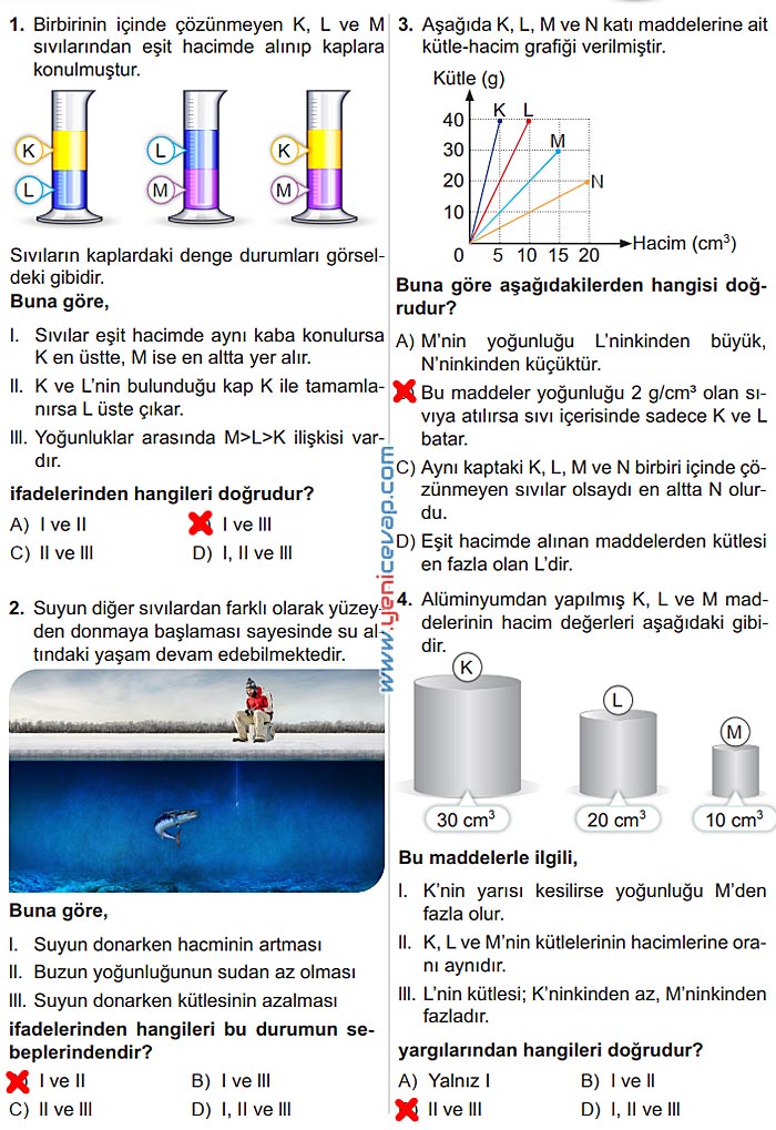 6. Sınıf Fen Bilimleri Kitabı Sayfa 108 109 110 111 112 Cevapları Meb