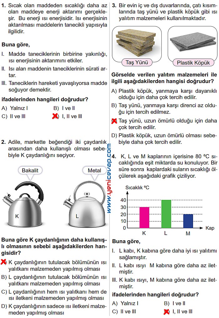 6. Sınıf Fen Bilimleri Kitabı Sayfa 118 119 120 121 122 Cevapları Meb