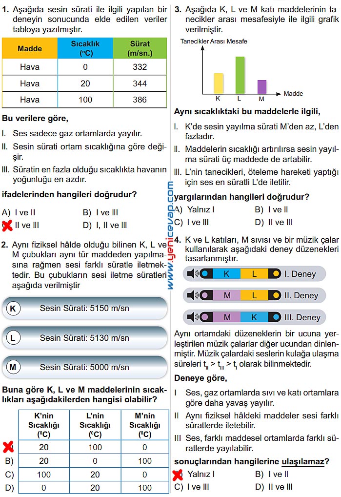 6. Sınıf Fen Bilimleri Kitabı Sayfa 150 151 152 153 154 Cevapları Meb