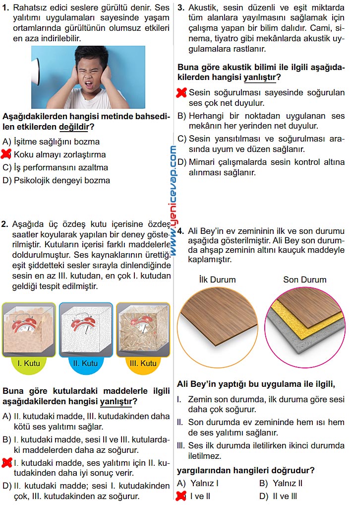 6. Sınıf Fen Bilimleri Kitabı Sayfa 155 156 157 158 159 160 Cevapları Meb