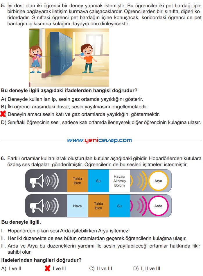 6. Sınıf Fen Bilimleri Kitabı Sayfa 161 162 163 164 165 Cevapları Meb