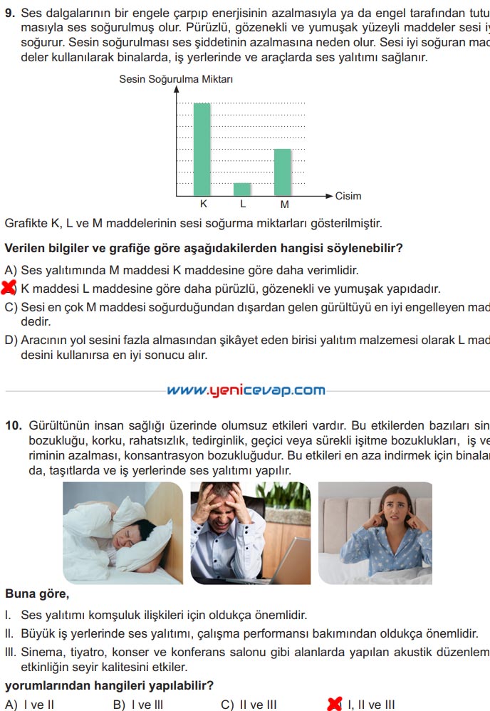 6. Sınıf Fen Bilimleri Kitabı Sayfa 166 168 169 170 171 Cevapları Meb