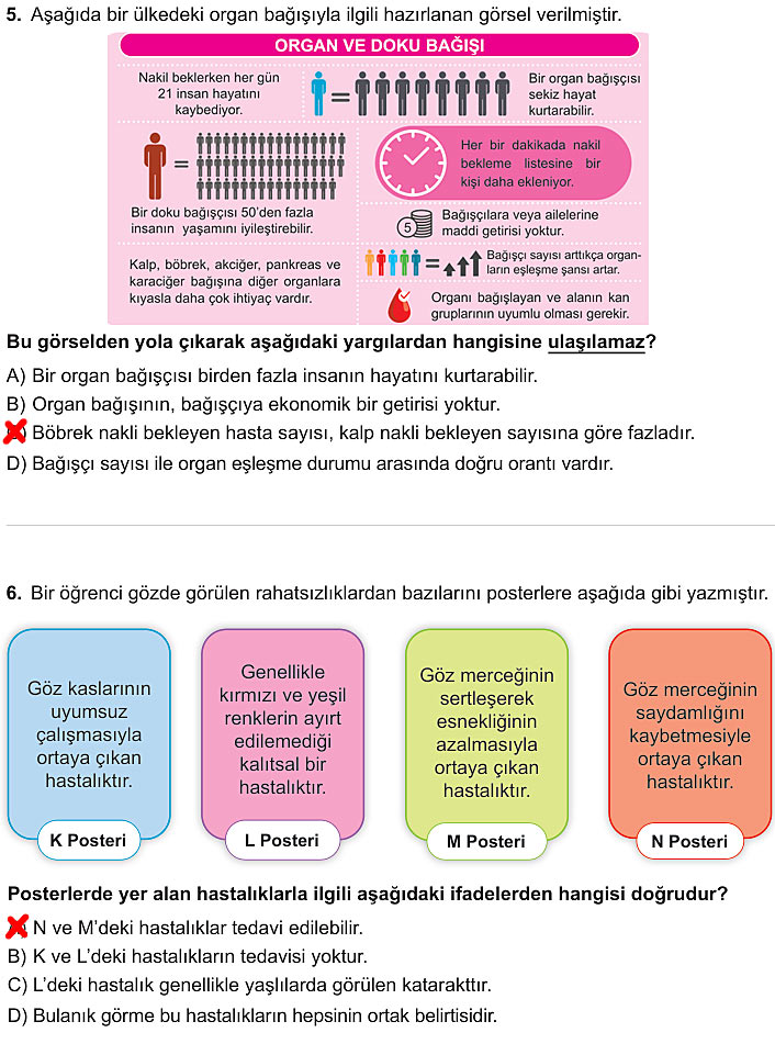 6. Sınıf Fen Bilimleri Kitabı Sayfa 193 194 195 196 197 Cevapları Meb