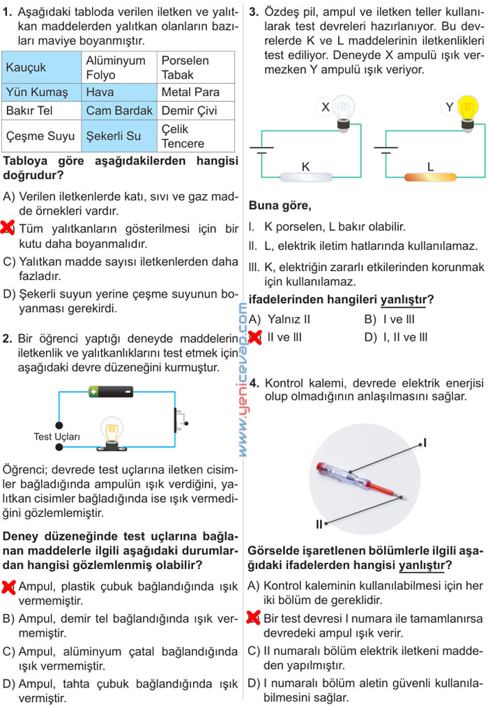 6. Sınıf Fen Bilimleri Kitabı Sayfa 204 205 206 207 208 Cevapları Meb
