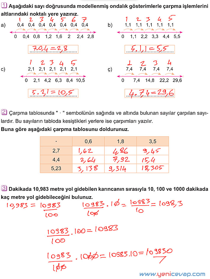 6. Sınıf Matematik Kitabı Sayfa 146 147 151 152 153 Cevapları Meb