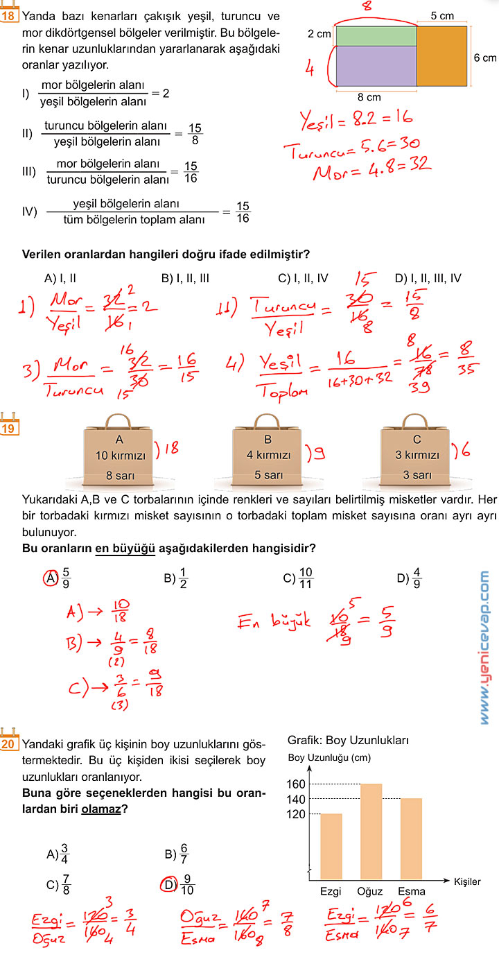 6. Sınıf Matematik Kitabı Sayfa 176 177 178 179 184 Cevapları Meb