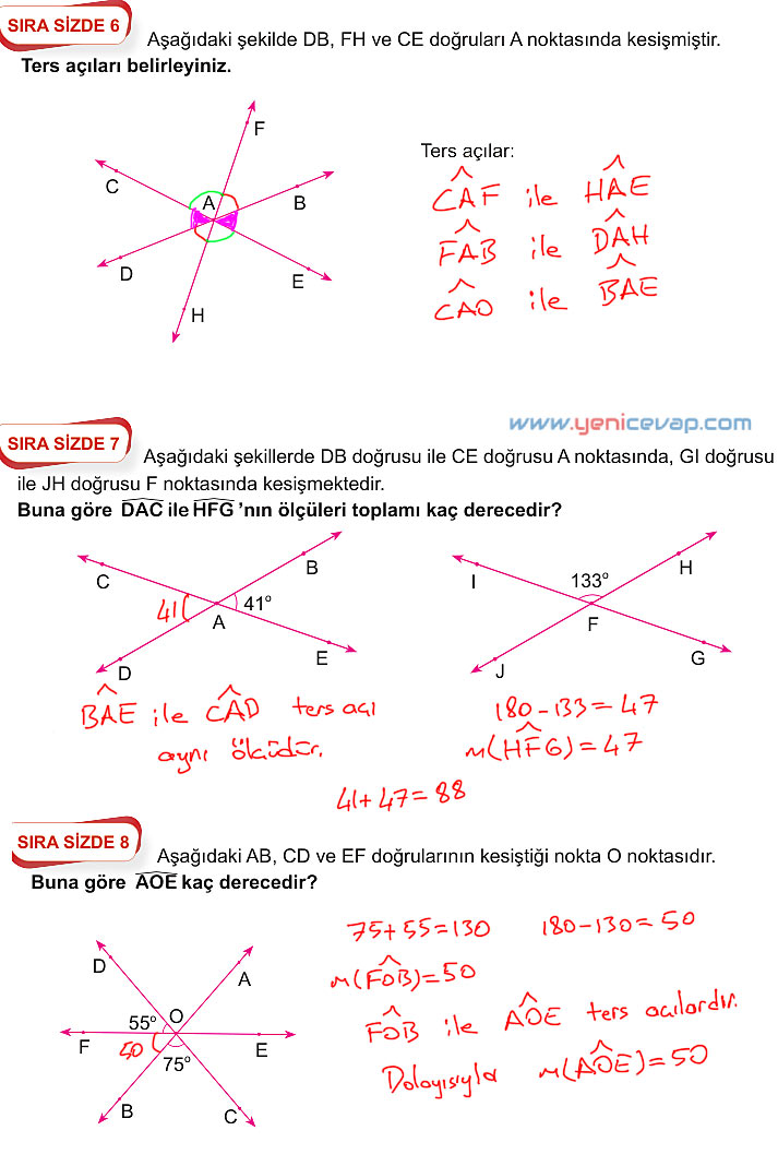 6. Sınıf Matematik Kitabı Sayfa 219 220 221 222 223 224 Cevapları Meb