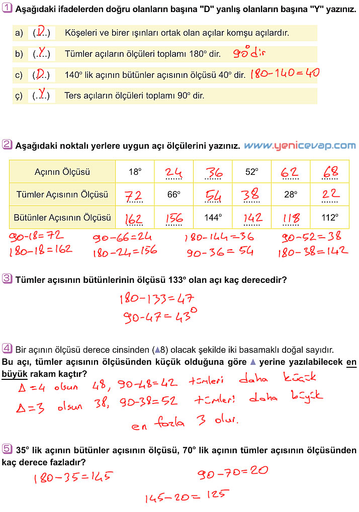 6. Sınıf Matematik Kitabı Sayfa 219 220 221 222 223 224 Cevapları Meb